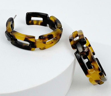 Tortoise Print Earrings