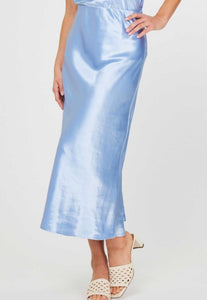 Current Air Cloudy Blue Bias Skirt
