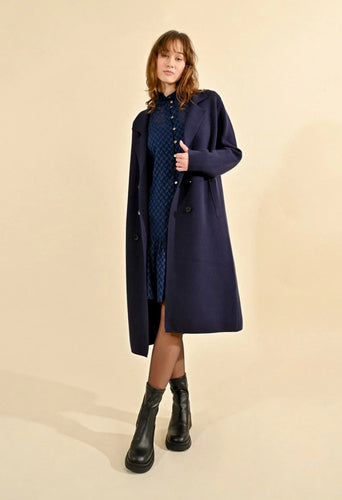 Molly Bracken-Blue Knitted Coat