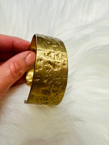 Mary Garrett Hammered Brass Cuff