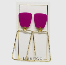 Load image into Gallery viewer, Linny Co Kaelyn Magenta Earring