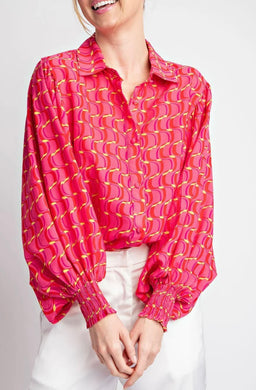 EE:SOME Hot Pink Blouse