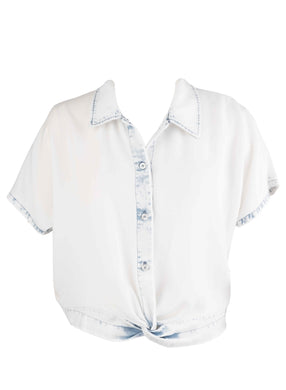 Kut Hosanna- Drop Sholder Top with Front Twist