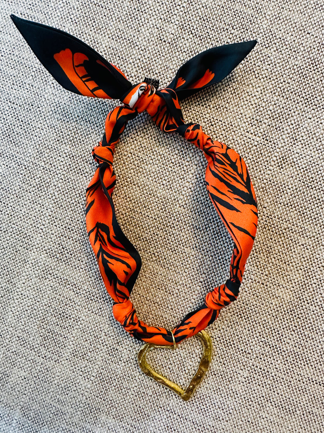 Jennifer Thames Originals Scarf Necklace with Charm