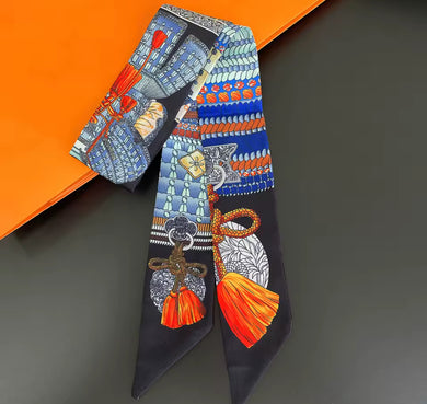 Royal Blue Multi Twilly Scarf
