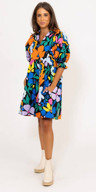 Karlie Large Floral Collar Dress