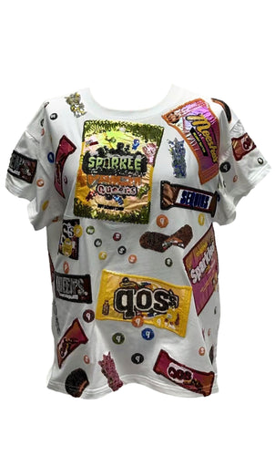 QOS Queen of Sparkles White Queen of Candy Tee