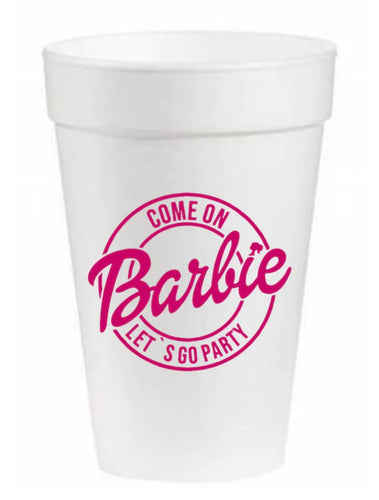 Barbie Styrofoam Cups