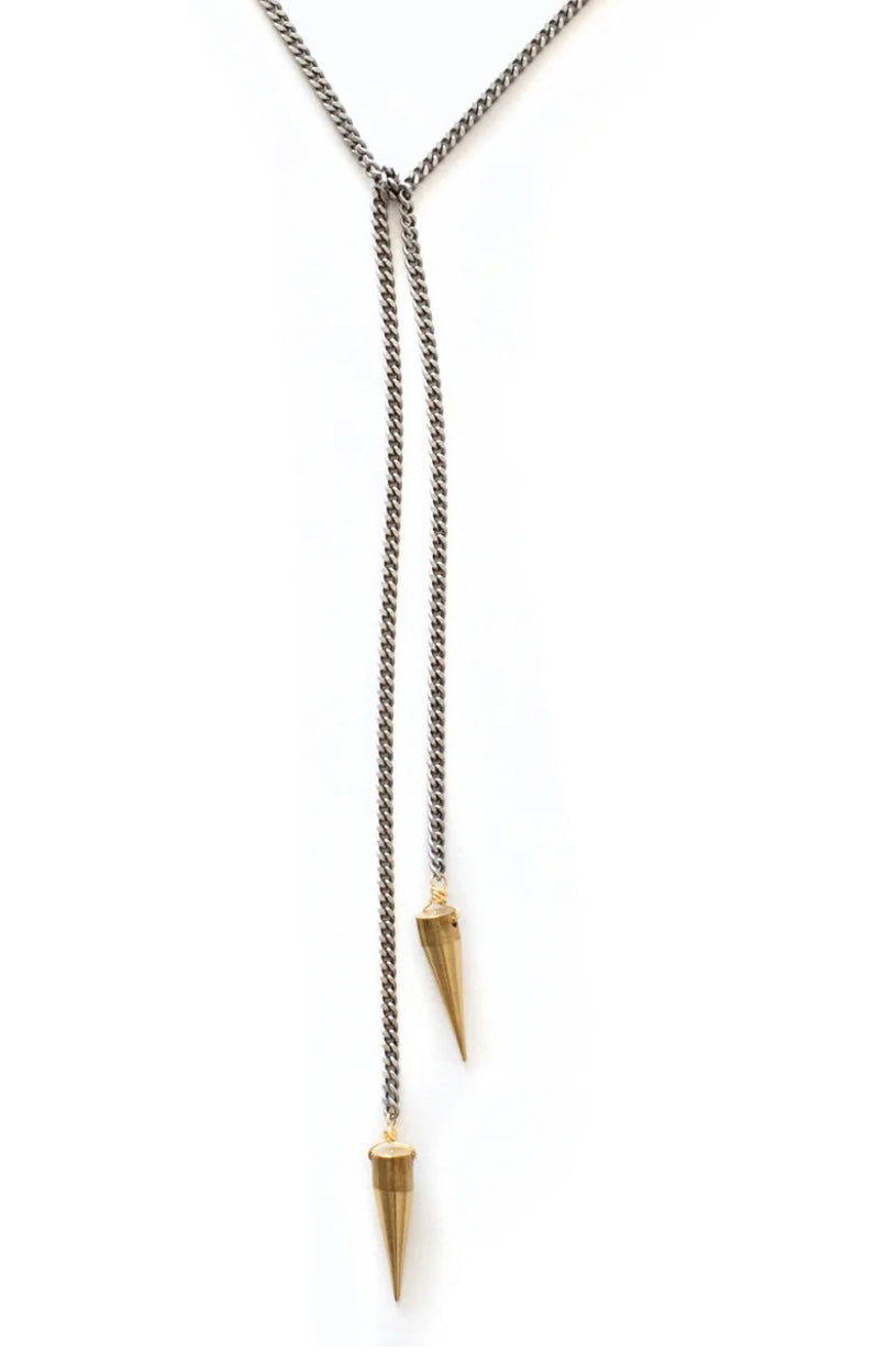 Mary Garrett Spike Wrap Lariat Necklace