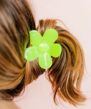 Load image into Gallery viewer, Neon Yellow Flower Hair Clip