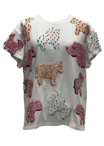 QOS Queen of Sparkles Animal Cracker Tee