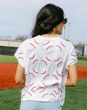 Load image into Gallery viewer, QOS Queen of Sparkles Scattered Baseball Tee