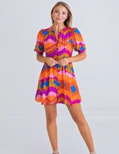 Load image into Gallery viewer, Karlie Button Puff Dress