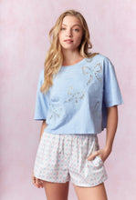 Load image into Gallery viewer, Peach Love Bow Lace Laser Cut Top