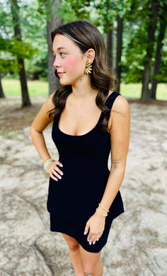 Amanda Uprichard Black Empire Dress