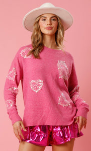 Fantastic Fawn Hearts Sweater