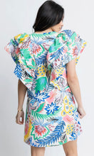 Load image into Gallery viewer, Karlie Multi Palm Ruffle Dress