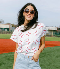 Load image into Gallery viewer, QOS Queen of Sparkles Scattered Baseball Tee