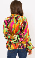 Load image into Gallery viewer, Karlie Abstract Satin Top