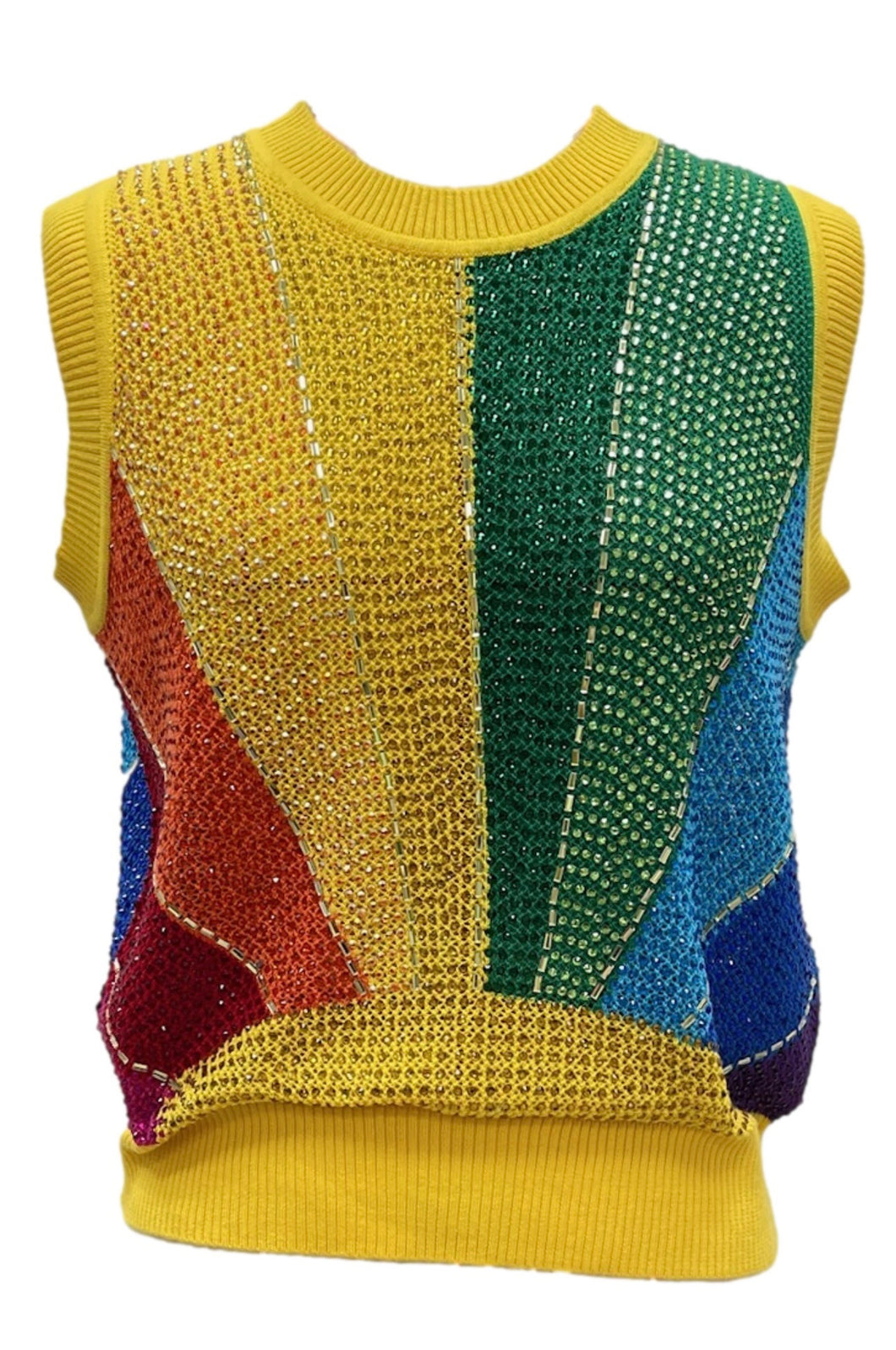 QOS Queen of Sparkles Sunshine Sweater Vest