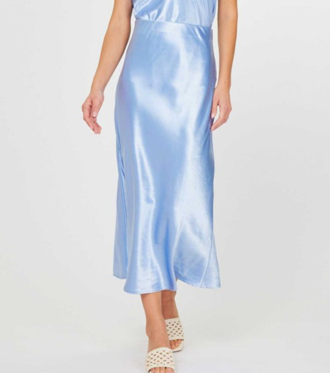 Current Air Cloudy Blue Bias Skirt