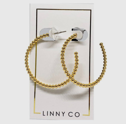Linny Co Ruby Gold Medium Earring