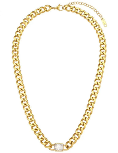 Chain w/ Diamond Pendant Necklace