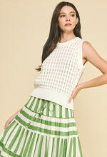 Load image into Gallery viewer, Pinch Solid Eyelet Sleeveless Sweater