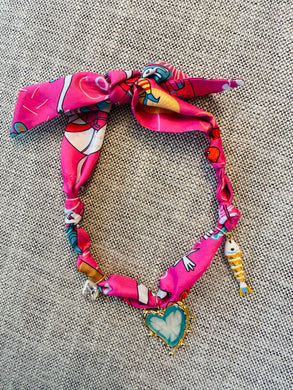 Jennifer Thames Originals Scarf Necklace with Charm