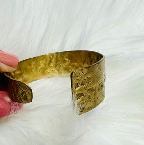 Mary Garrett Hammered Brass Cuff