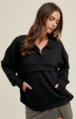 Wishlist Black Scuba Pullover