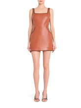 Load image into Gallery viewer, Amanda Uprichard Ginger Skort Romper in Chestnut
