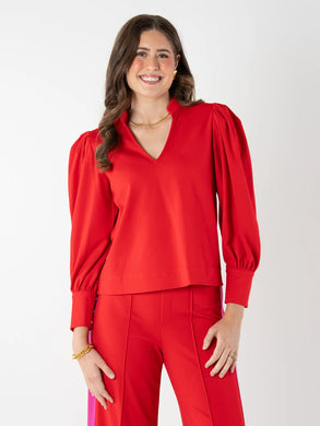 Emily McCarthy Hampton Top in High Risk Red
