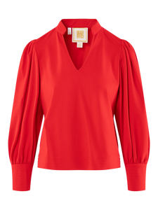 Emily McCarthy Hampton Top in High Risk Red
