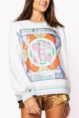 QOS Queen of Sparkles Grey Multi Mahjong Table Sweatshirt