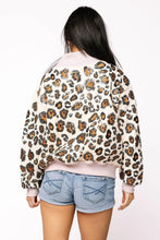 Load image into Gallery viewer, QOS Queen of Sparkles Tan, Brown &amp; Black Leopard Mock Neck Sweatshirt