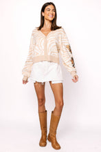 Load image into Gallery viewer, QOS Queen of Sparkles Ivory Tiger on Tiger Cardigan
