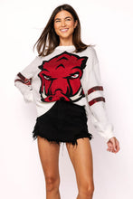 Load image into Gallery viewer, QOS Queen of Sparkles Licensed Arkansas Oversized Mascot Sweater