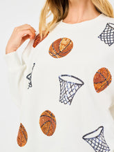 Load image into Gallery viewer, Mary Square Sequin Basketball Sweatshirt