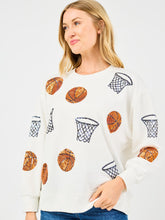 Load image into Gallery viewer, Mary Square Sequin Basketball Sweatshirt