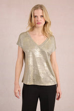 Load image into Gallery viewer, Molly Bracken | Ladies Knitted Tee Gold