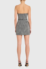 Load image into Gallery viewer, Amanda Uprichard Puzzle Strapless Mini Black-White