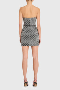 Amanda Uprichard Puzzle Strapless Mini Black-White