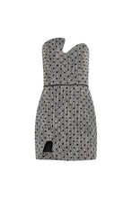 Load image into Gallery viewer, Amanda Uprichard Puzzle Strapless Mini Black-White