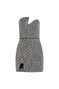 Amanda Uprichard Puzzle Strapless Mini Black-White