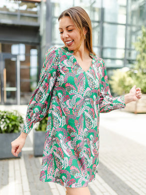Michelle McDowell Jordan Mosaic Meadow Pine Dress