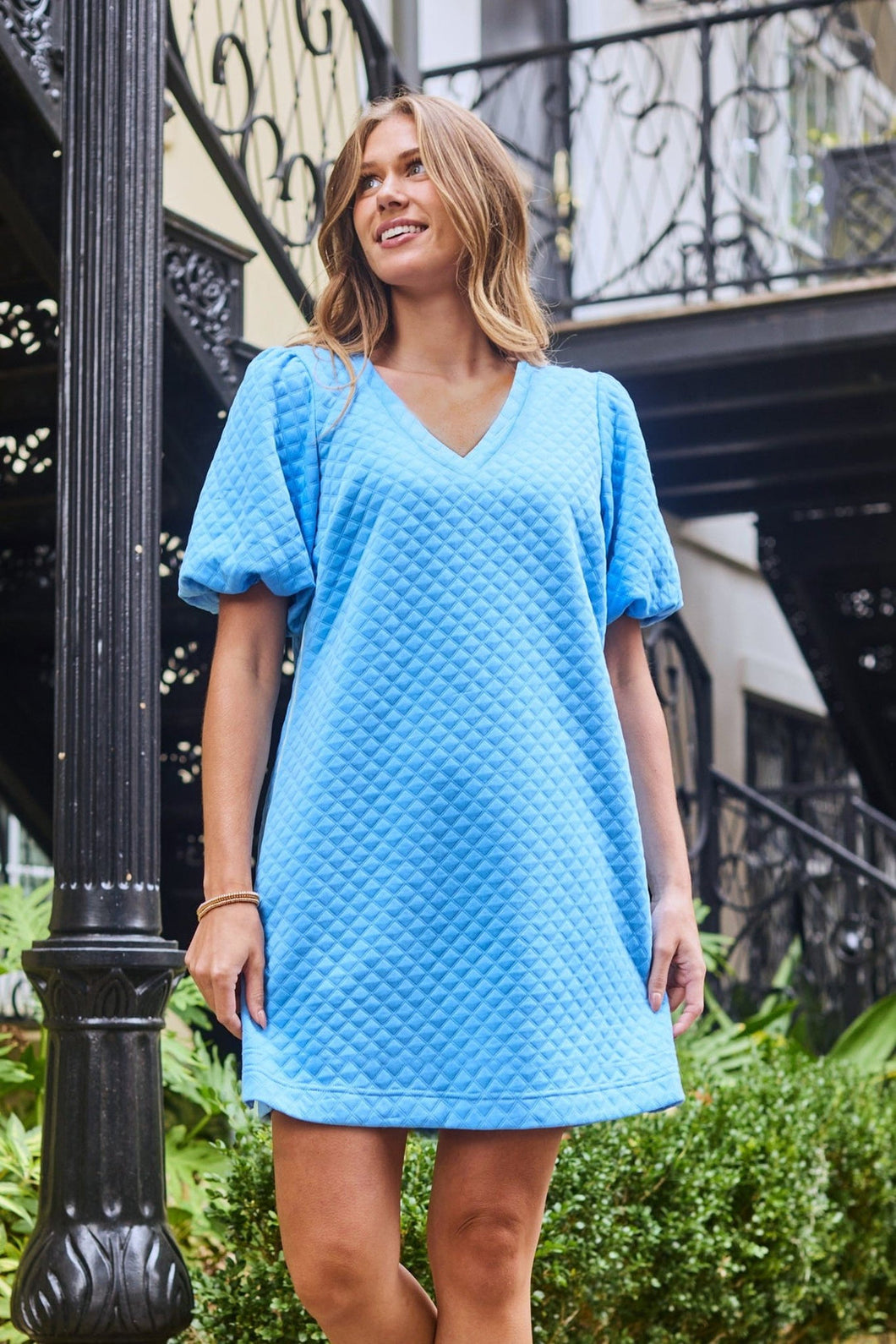 Mary Square Stacey Blue Dress