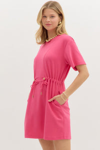 Fuschia Dress with Ties
