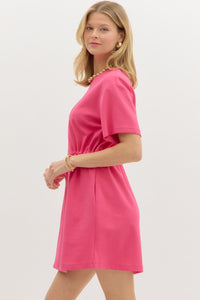 Fuschia Dress with Ties