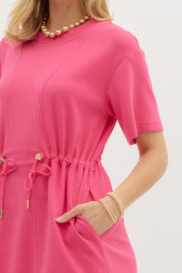 Fuschia Dress with Ties